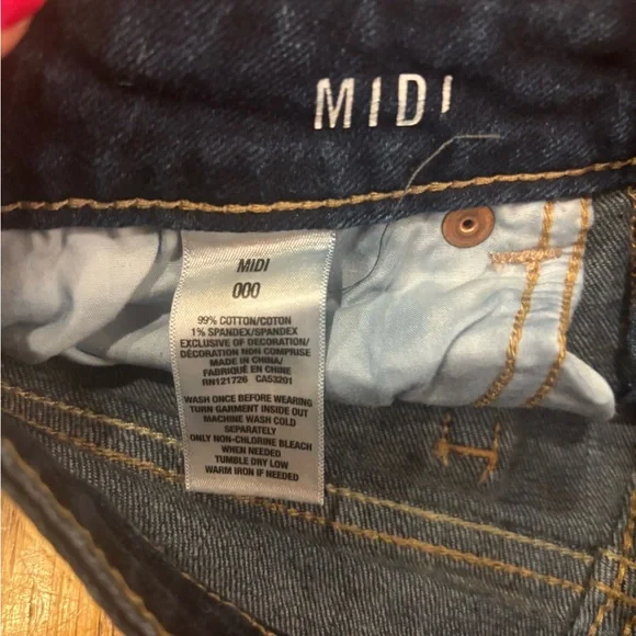 Aeropostale midi jean shorts cut off low rise Y2K Style size 000 - Picture 5 of 8